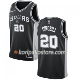 San Antonio Spurs Manu Ginobili 20 Nike 2017-18 Musta Miesten Pelipaidat Swingman 